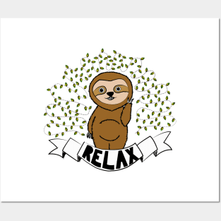 Relax like a sloth Posters and Art